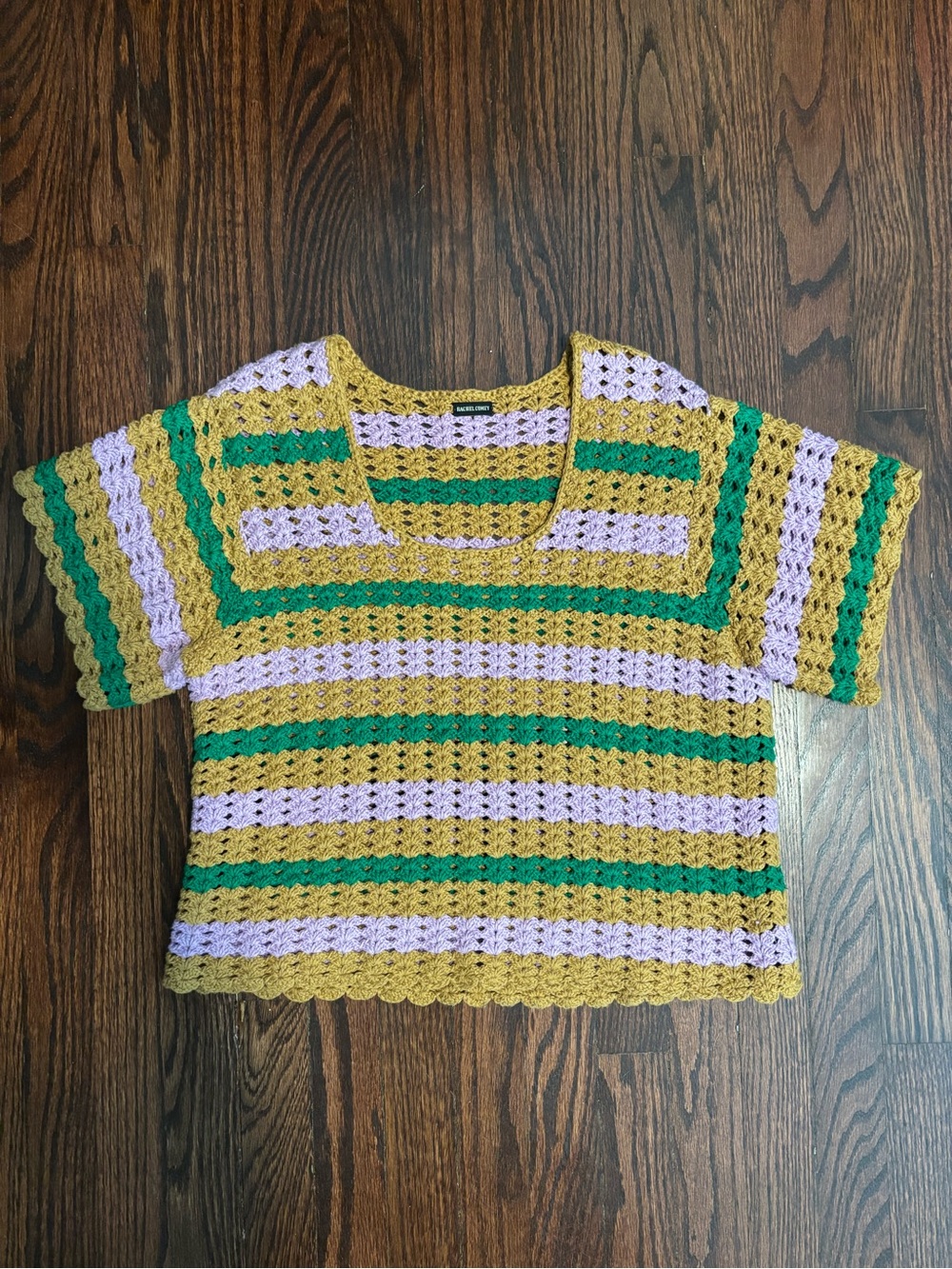 Rachel Comey Sousel Top Knit amber multi crochet Size Medium